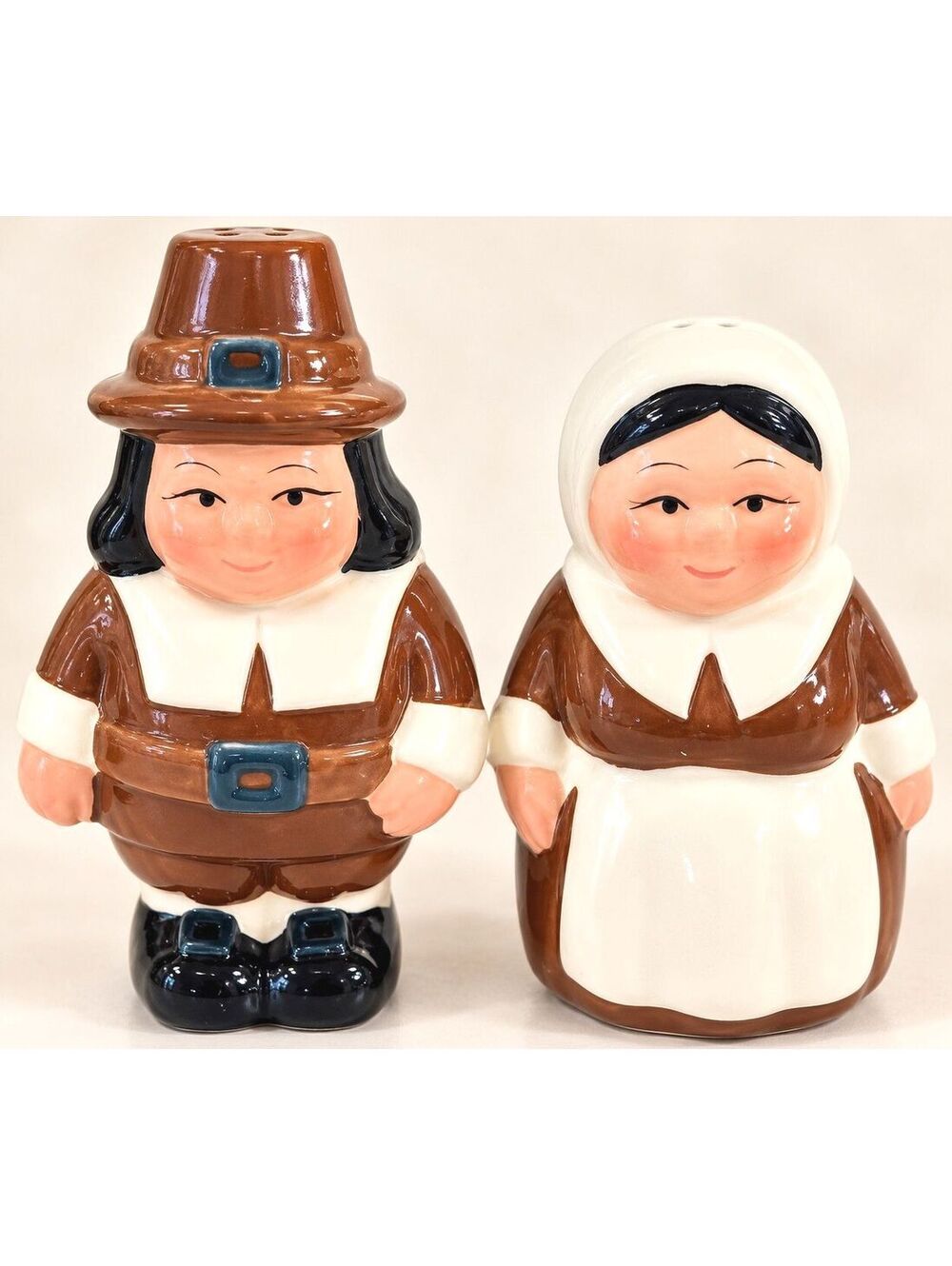 Thanksgiving Pilgrim Salt Pepper Shakers Publix Pilgrim Pair 2000 Encore Edition